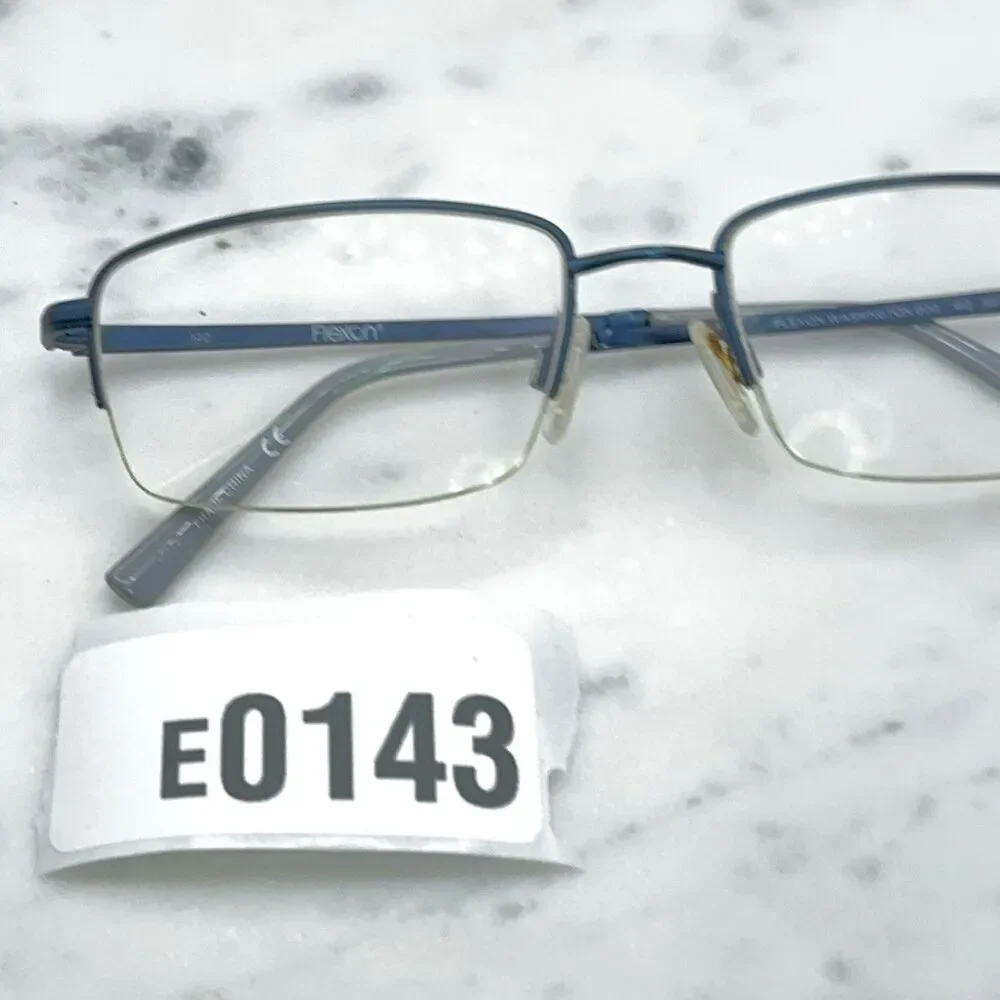 FLEXON Washington 600 412 Blue Mens Half Rim Eyeglasses Frames Only 54-18-140